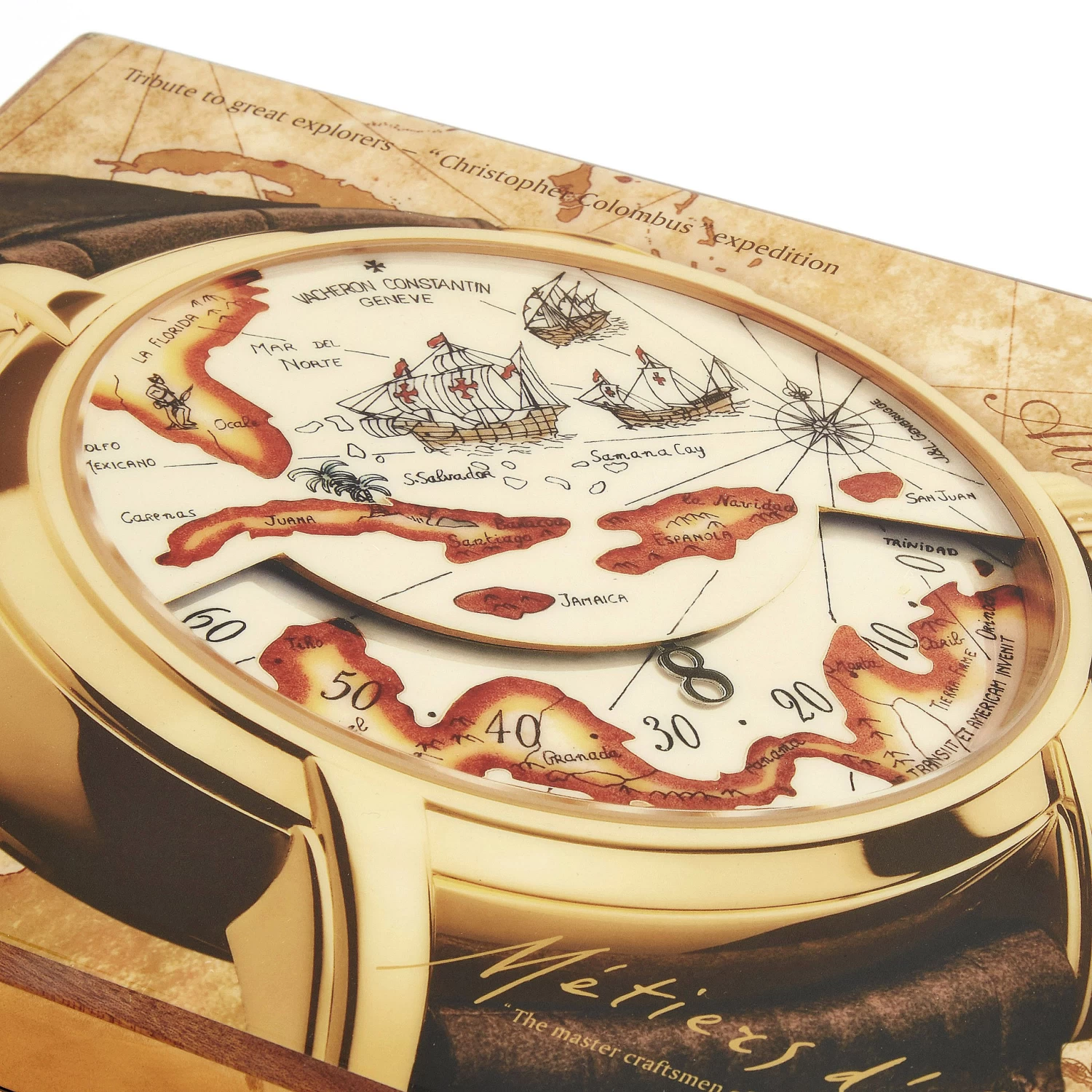 Compass Motif Wooden Watch Case - 12 Watches - Image 7