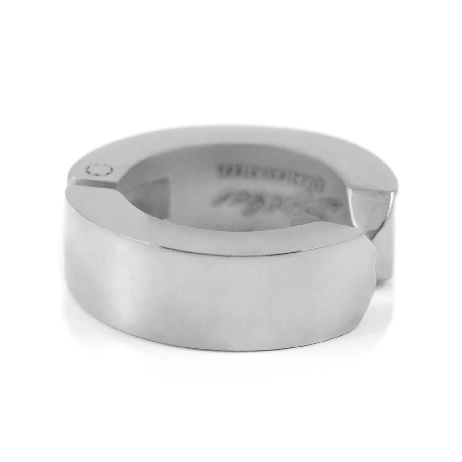 Sentio | Silver-Tone Surgical Steel & Zirconia Clip-On Hoop Earring - Image 3