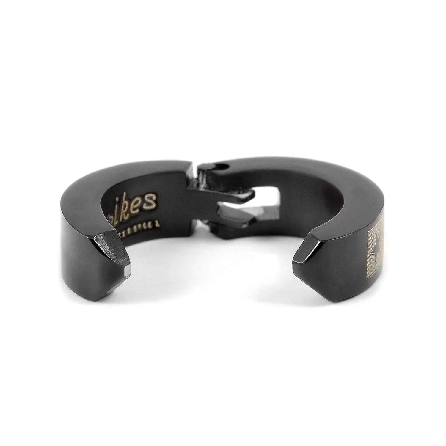 Sentio | Black Surgical Steel 5-Star Clip-On Hoop Earring - Image 2