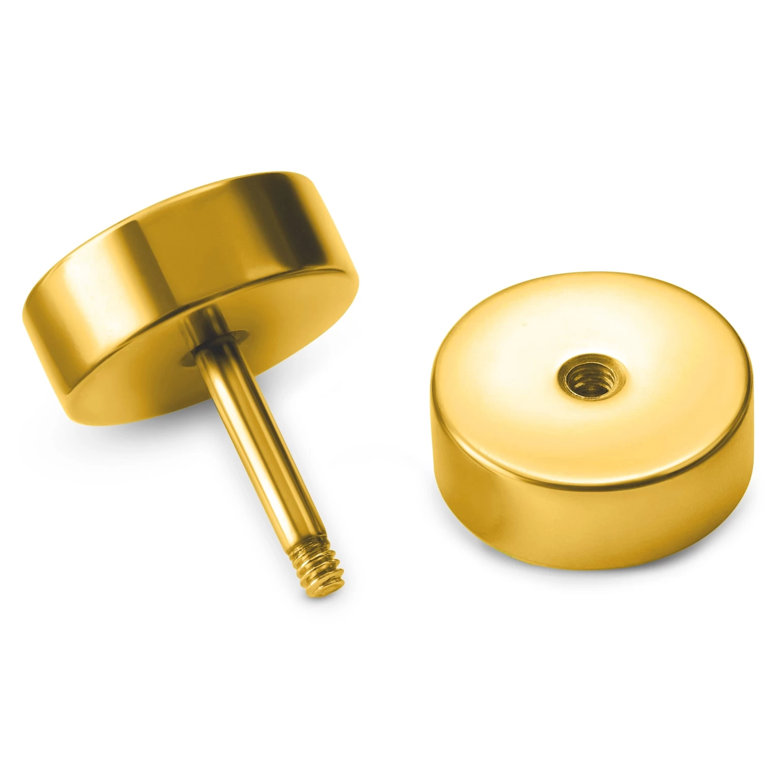 8 Mm Gold-Tone Stud Earring - Image 3