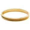 Arie | Gold-Tone Stainless Steel Rope Texture Bangle Bracelet