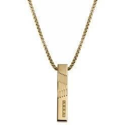 Rico | Gold-Tone Rectangular Box Chain Necklace