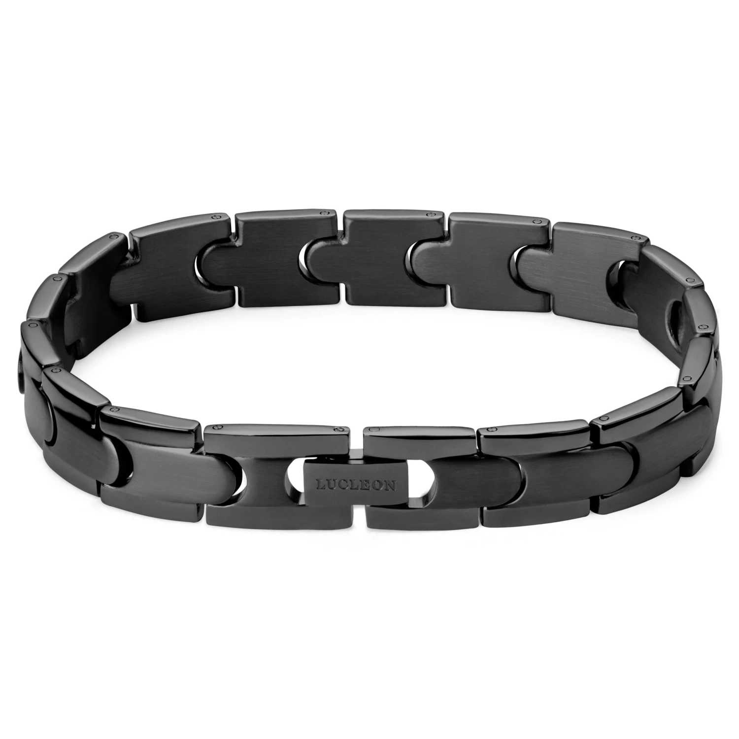 Black Titanium Snap Lock Bracelet - Image 3