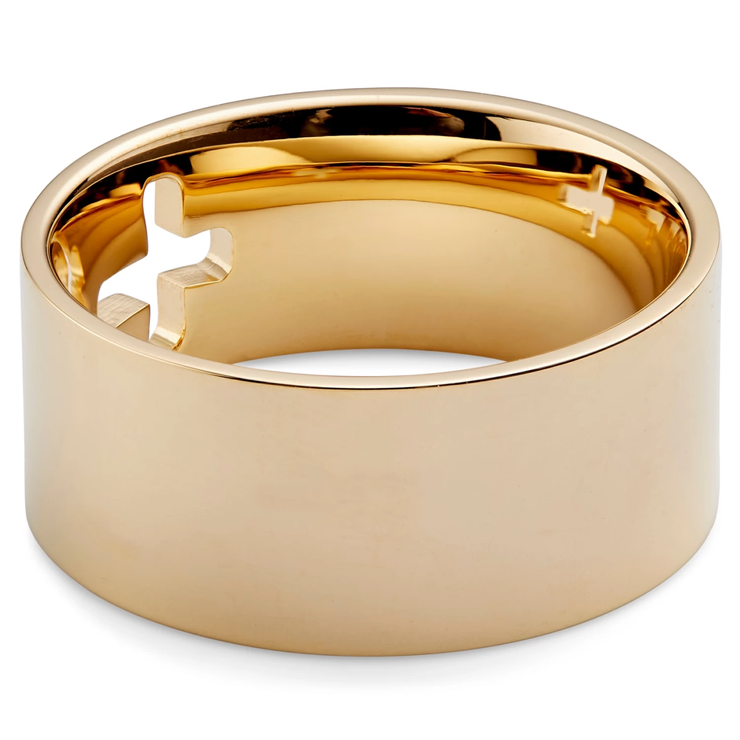 Gravel | 10 Mm Gold-Tone Cross Symbol Ring - Image 3