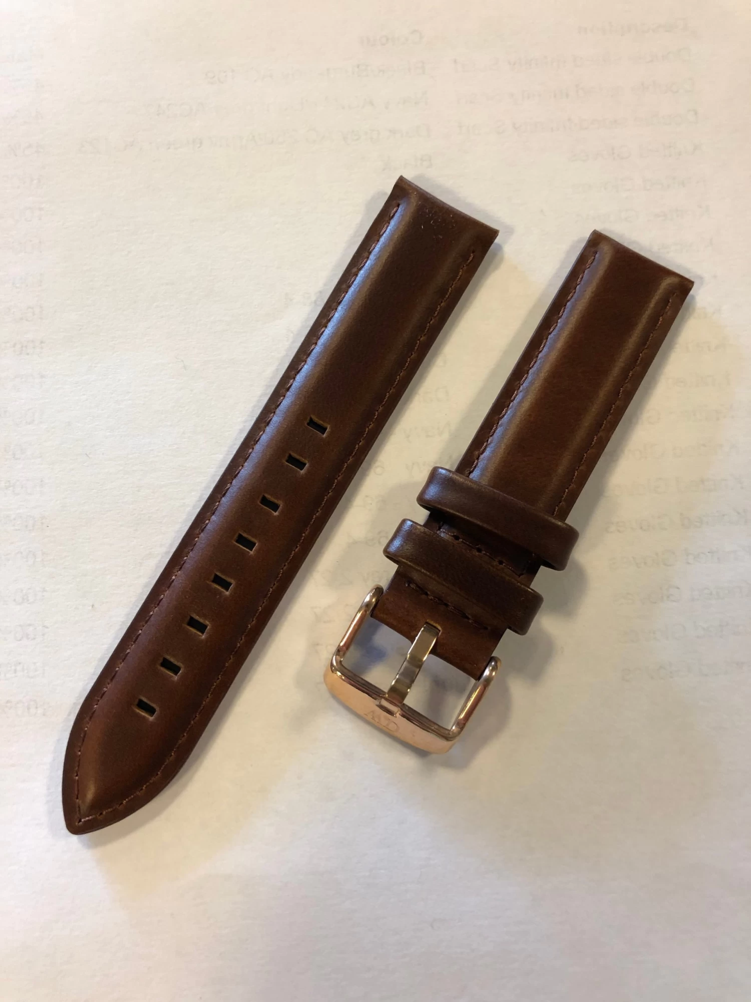 21mm Dark-Brown Leather Watch Strap With Black Buckle – Quick Release - Image 5