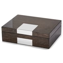 Grey Wooden Watch & Jewelry Box