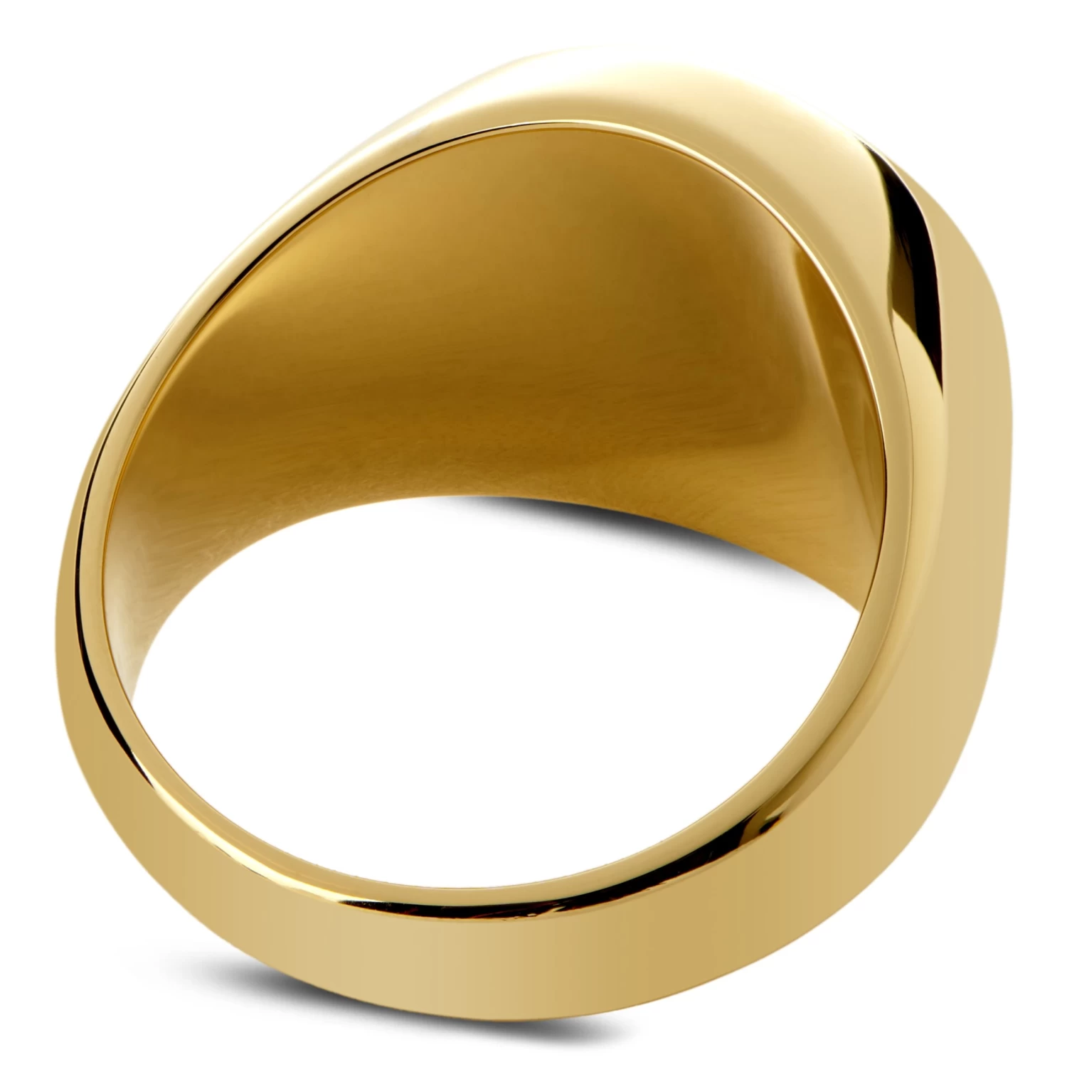 Makt | Gold-Tone With Madagascar Stone Signet Ring - Image 4
