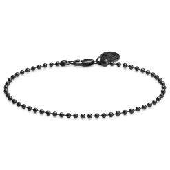 Essentials | 2.5 Mm Gunmetal Black Ball Chain Bracelet