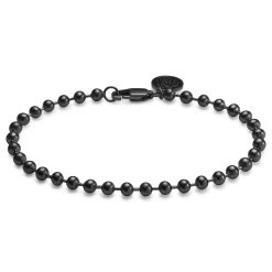 Essentials | 4 Mm Gunmetal Black Ball Chain Bracelet