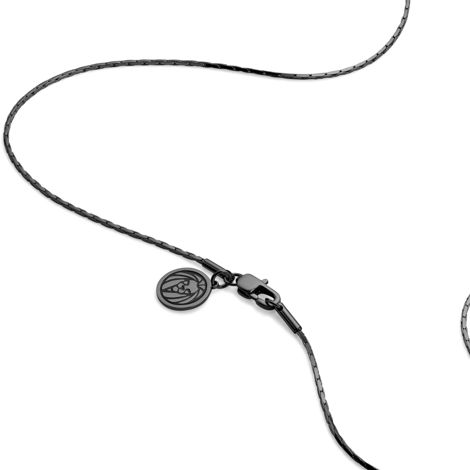 Essentials | 1 Mm Gunmetal Black Rectangular Box Chain Necklace - Image 3