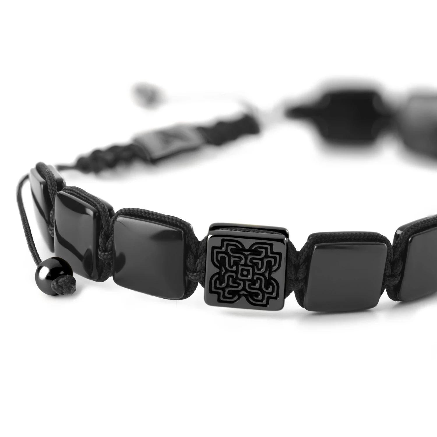 Elysian | Black Onyx Bead Flat Bracelet - Image 3