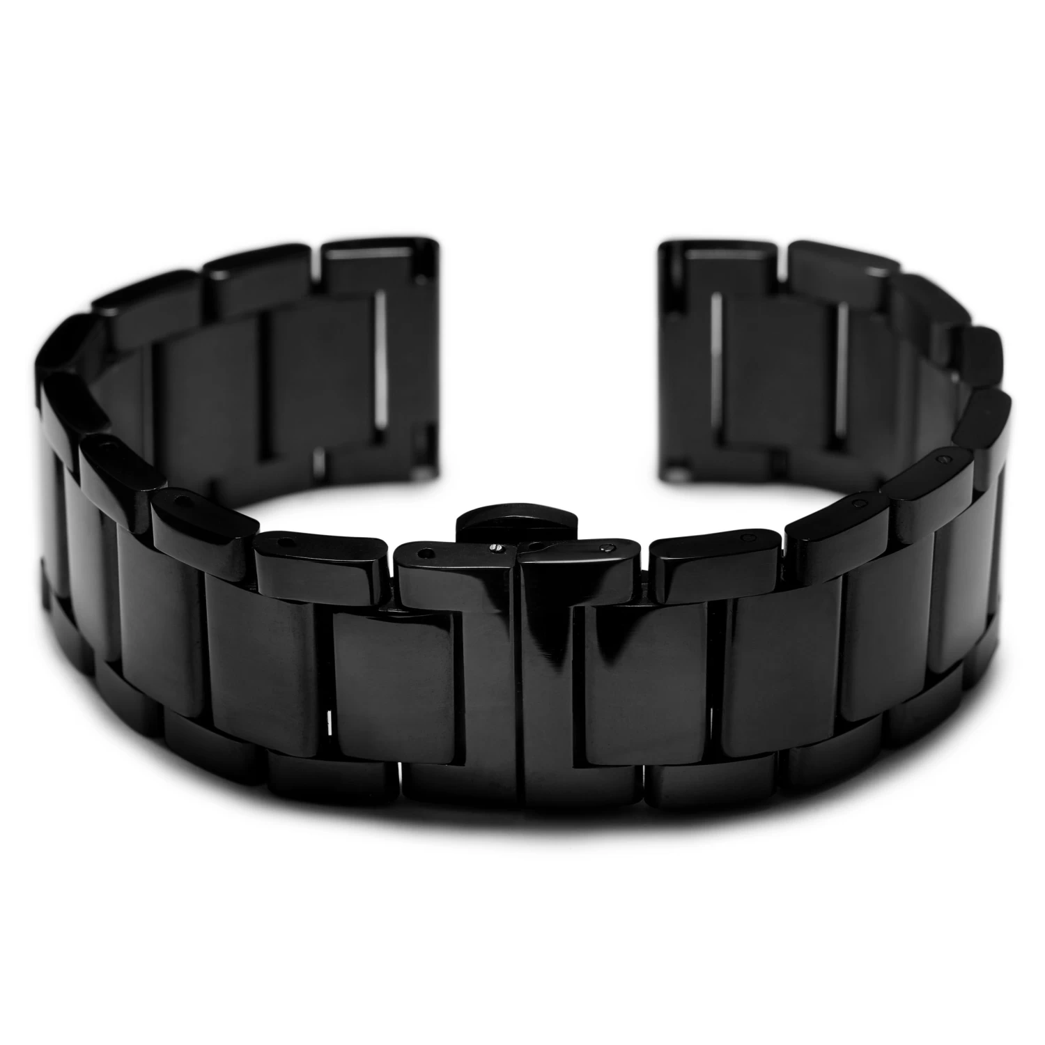 24mm Black Stainless Steel Watch Strap – Quick Release - Image 2