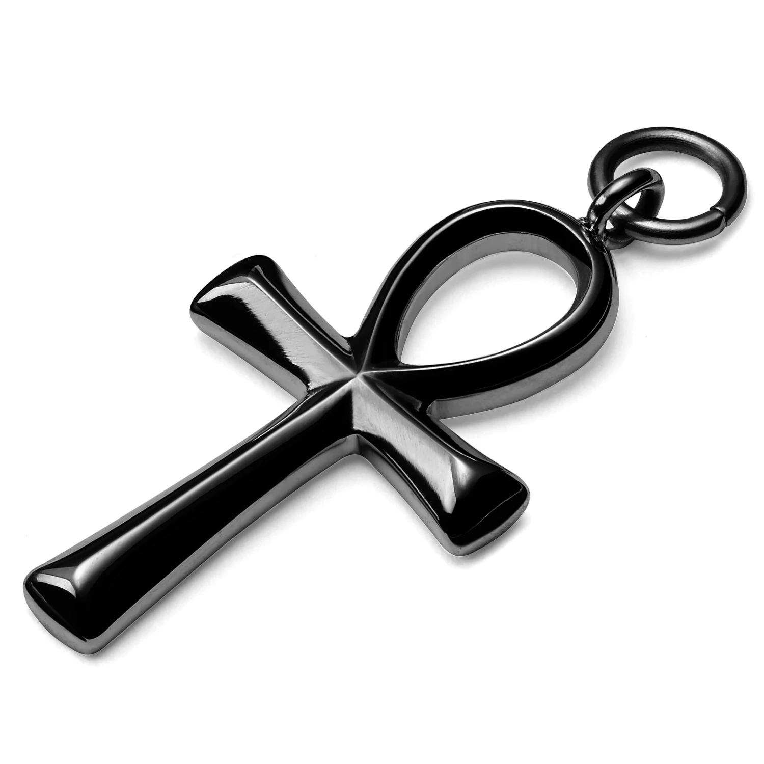 Ankh | Black Stainless Steel Ankh Charm