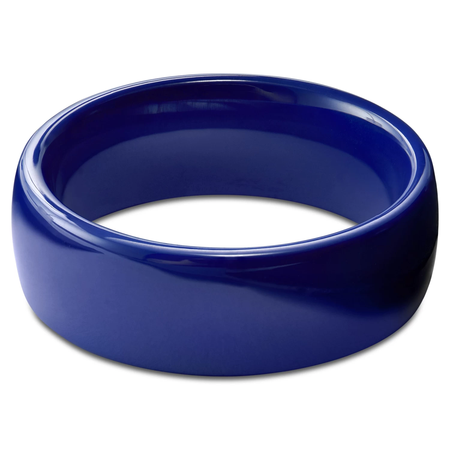 8 Mm Polished Navy Blue Ceramic Ring - Image 4