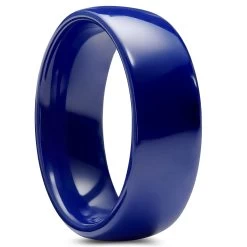 8 Mm Polished Navy Blue Ceramic Ring