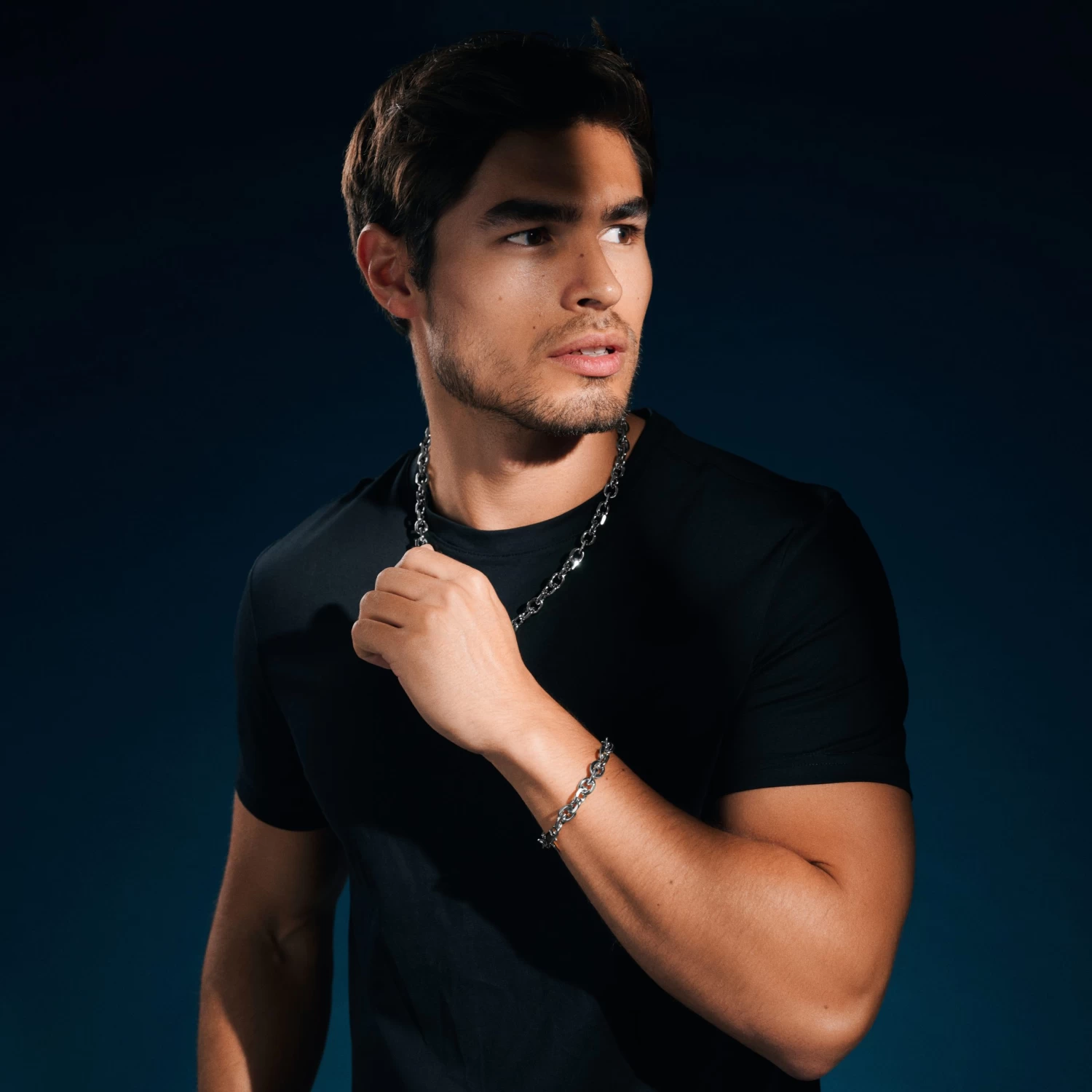 Essentials | 10 Mm Silver-Tone Cable Chain Necklace - Image 2