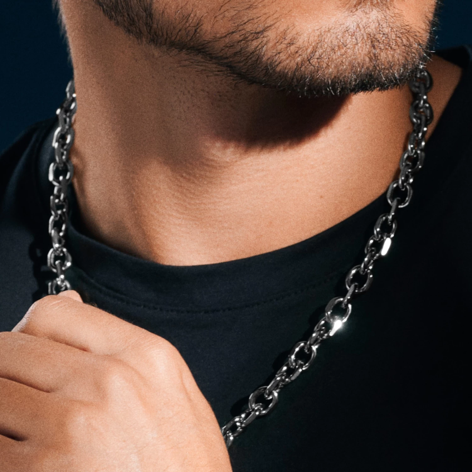Essentials | 10 Mm Silver-Tone Cable Chain Necklace - Image 5