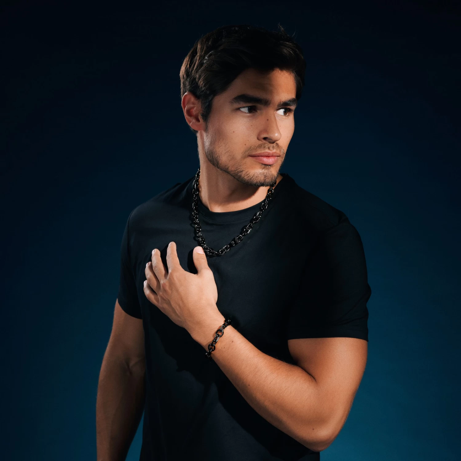 Essentials | 1/2β (12 Mm) Gunmetal Black Cable Chain Bracelet - Image 2