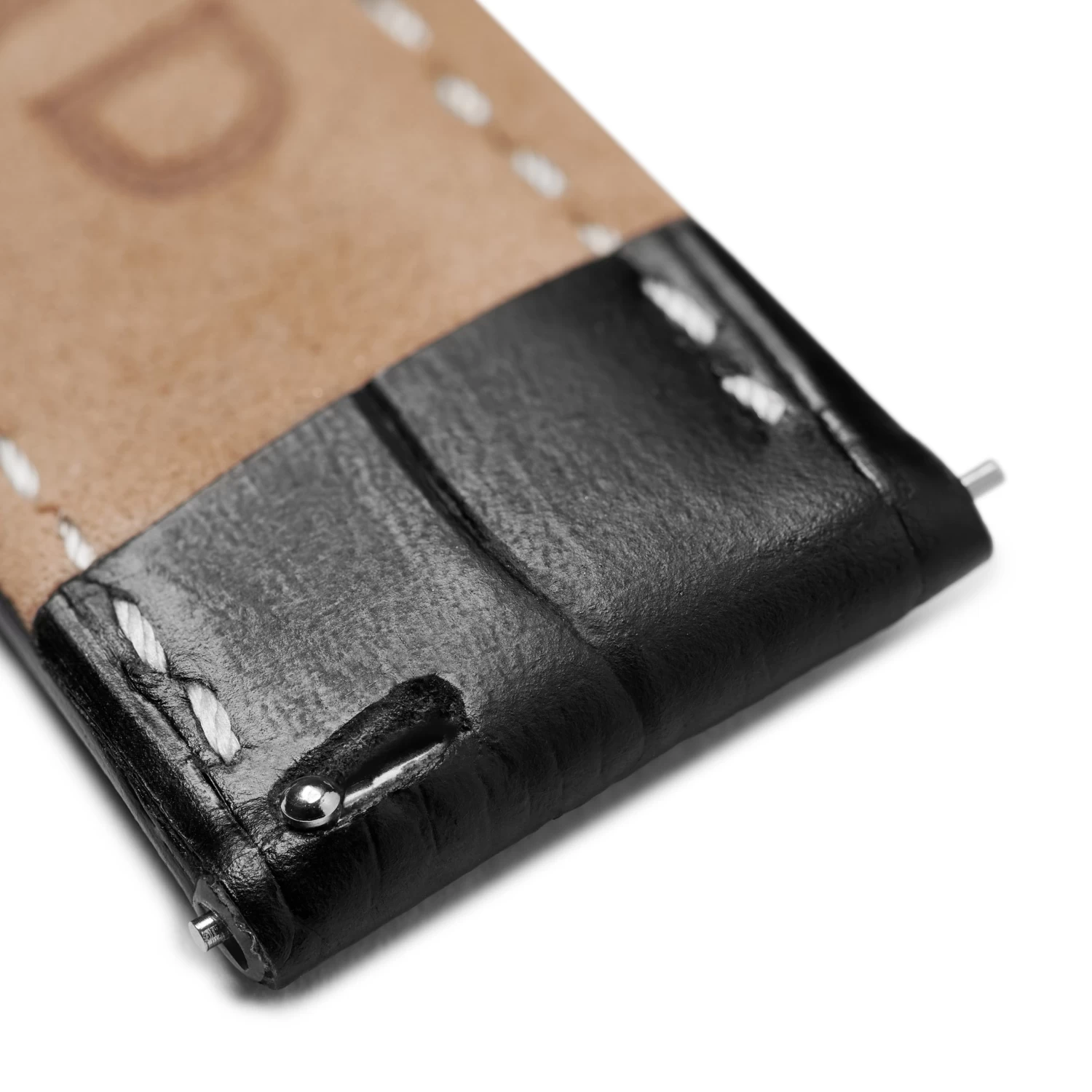 7/8" (22 Mm) Crocodile-Embossed Black Leather Watch Strap With Silver-Tone Buckle – Quick Release - Image 3