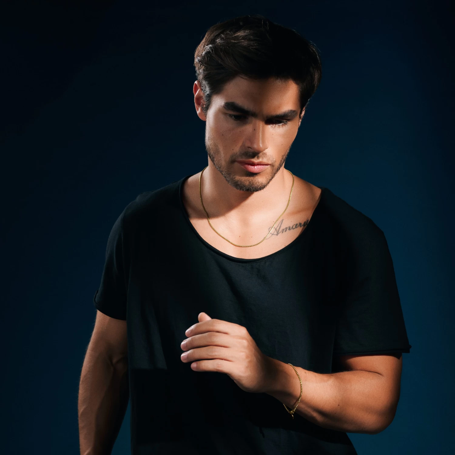 Essentials | 2 Mm Gold-Tone Curved Box Chain Necklace - Image 2