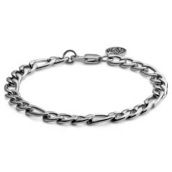 Essentials | 8 Mm Silver-tone Figaro Chain Bracelet