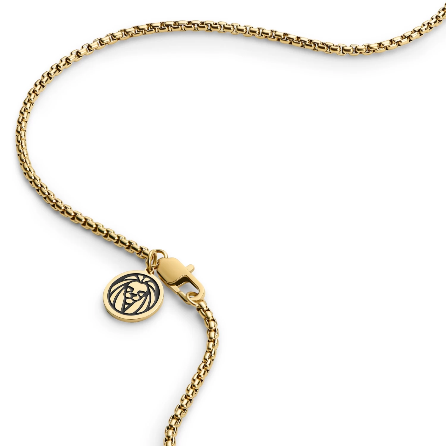 Essentials | 2 Mm Gold-Tone Curved Box Chain Necklace - Image 3