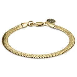 Essentials | 6 Mm Gold-Tone Herringbone Chain Bracelet