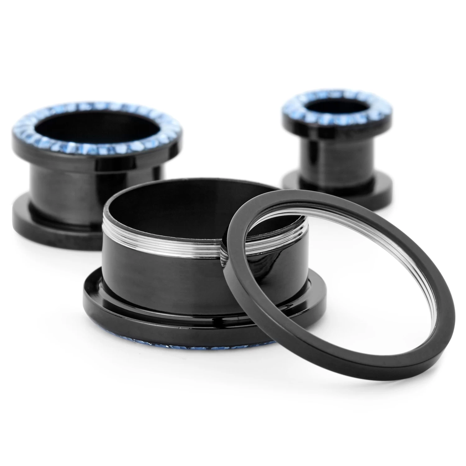 Blue Gem Steel Ear Tunnel - Image 3