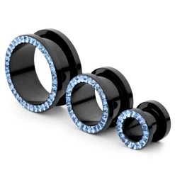 Blue Gem Steel Ear Tunnel