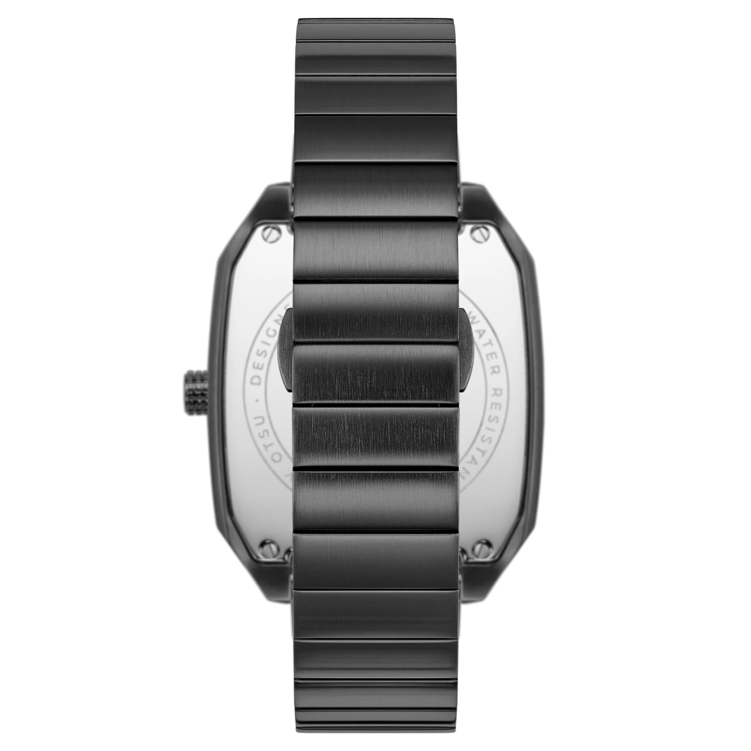 Hoc | Gunmetal Grey Stainless Steel Half Dial Watch - Image 5