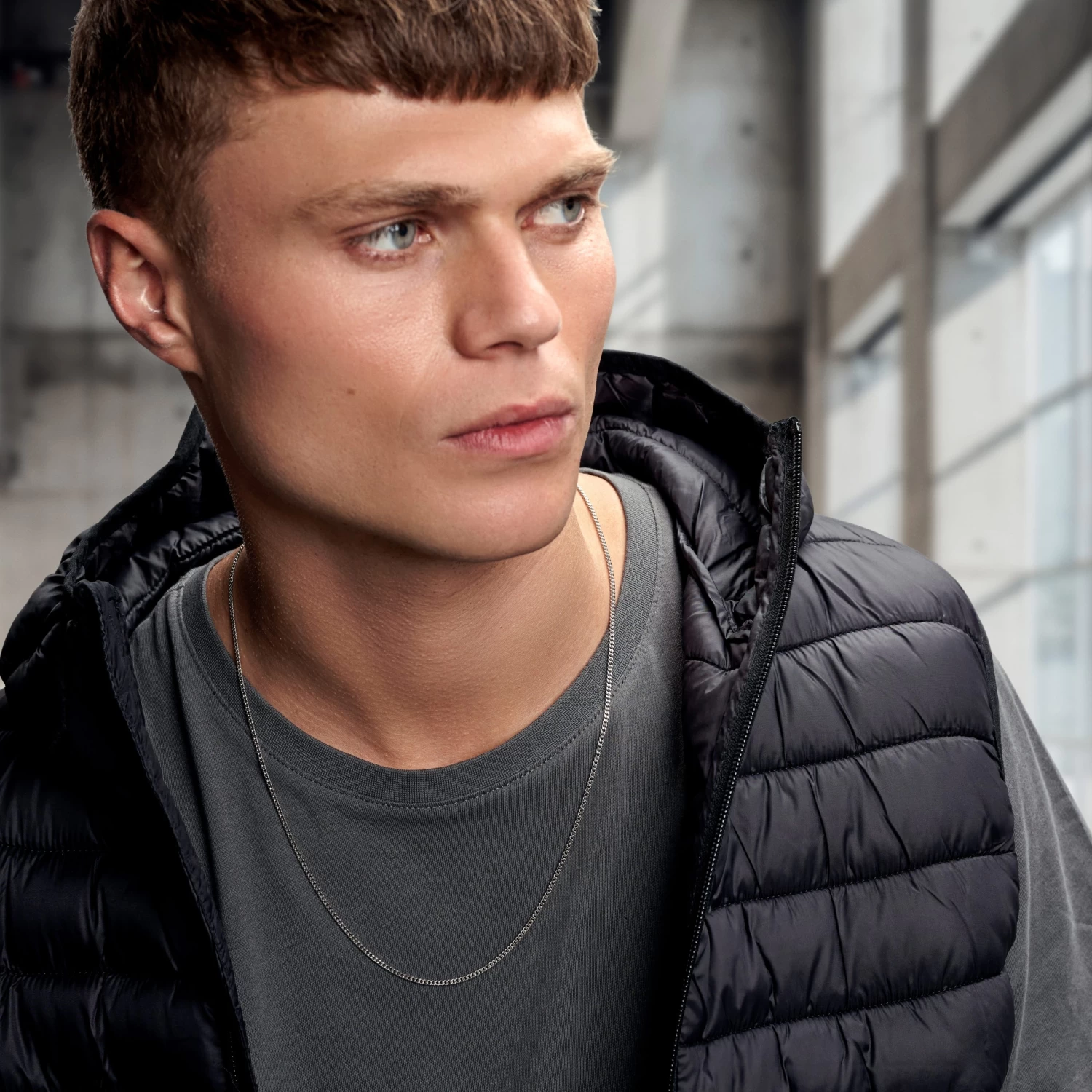 Argentia | 925s | 2mm Rhodium-Plated Sterling Silver Curb Chain Necklace - Image 2