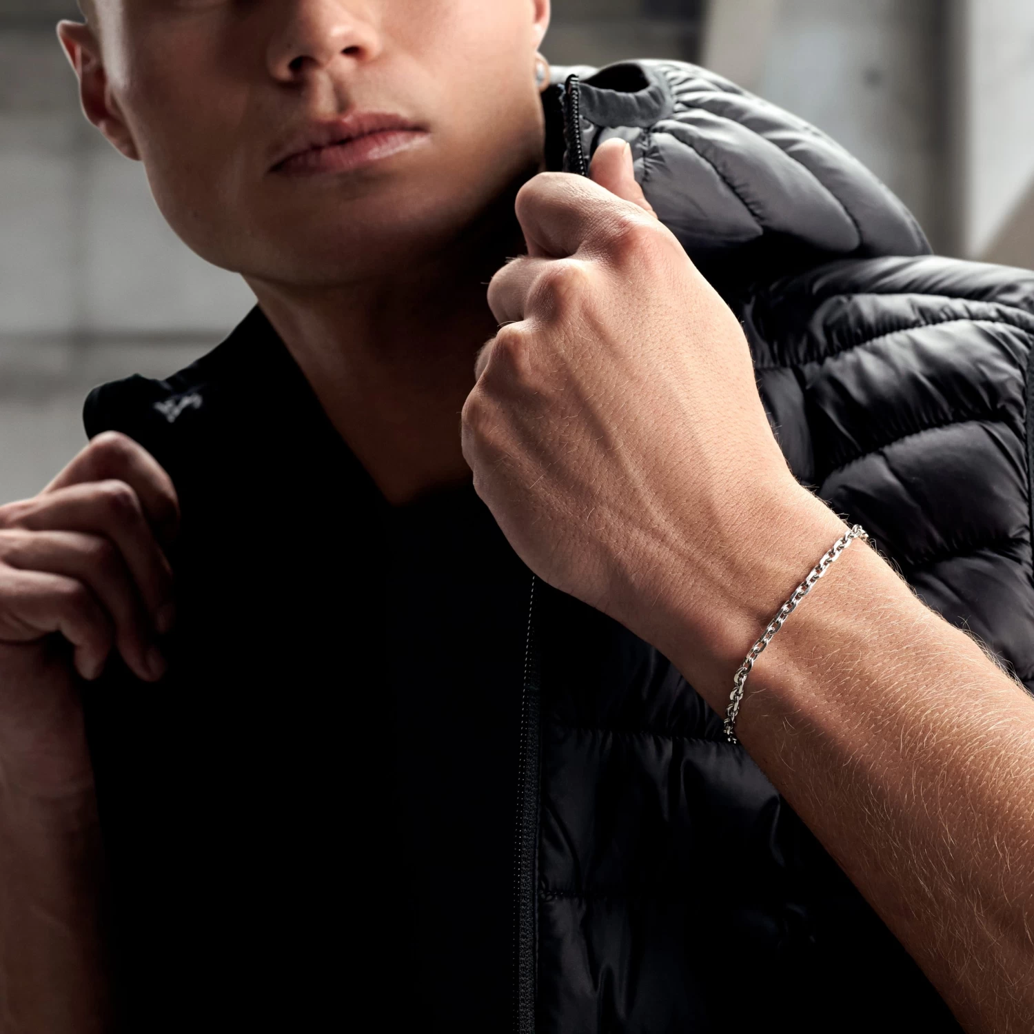 Argentia | 925s | 1/5" (4 Mm) Rhodium-Plated Sterling Silver Cable Chain Bracelet - Image 3