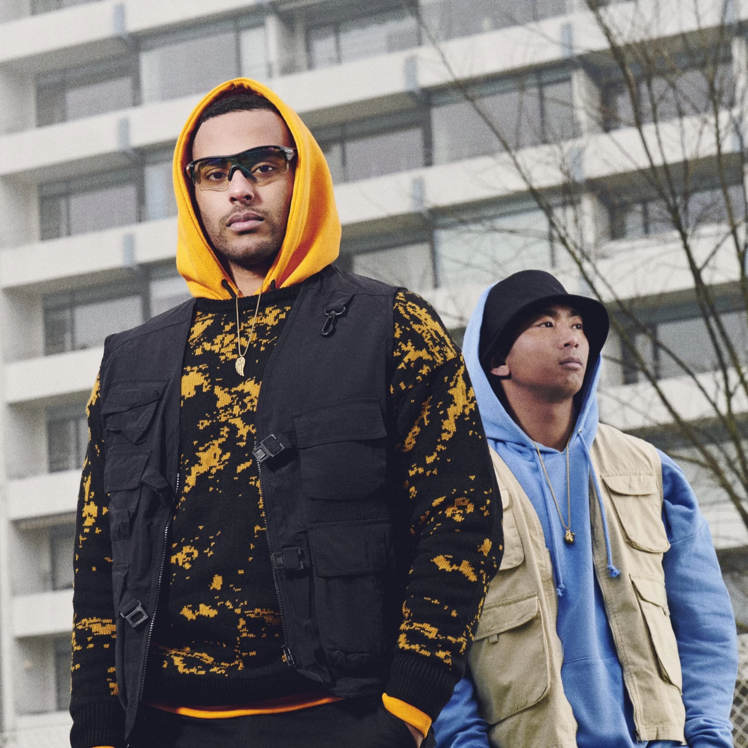 Egan | Gold-Tone Feather Wing Box Chain Necklace - Image 3