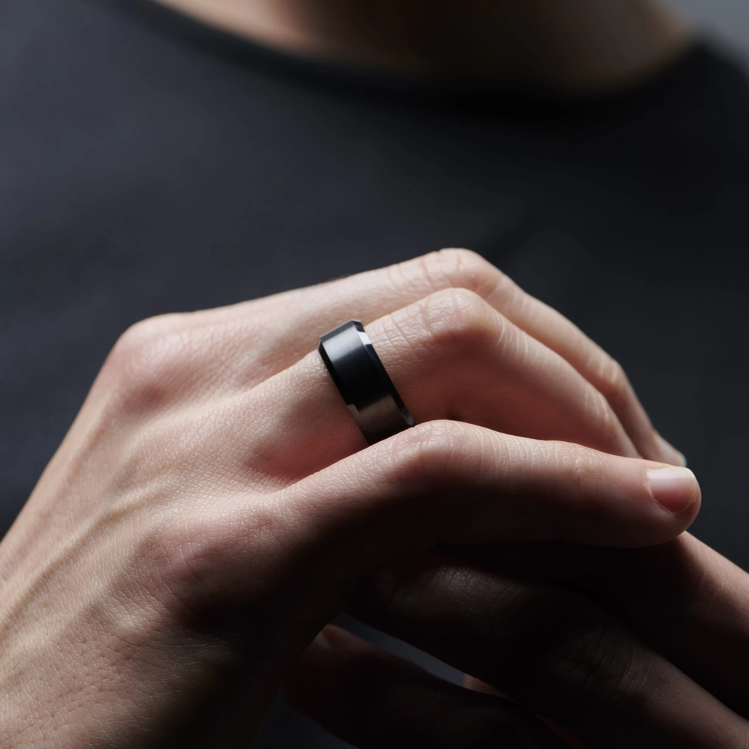 8 Mm Black Ceramic With Polished Edges Ring - Image 3