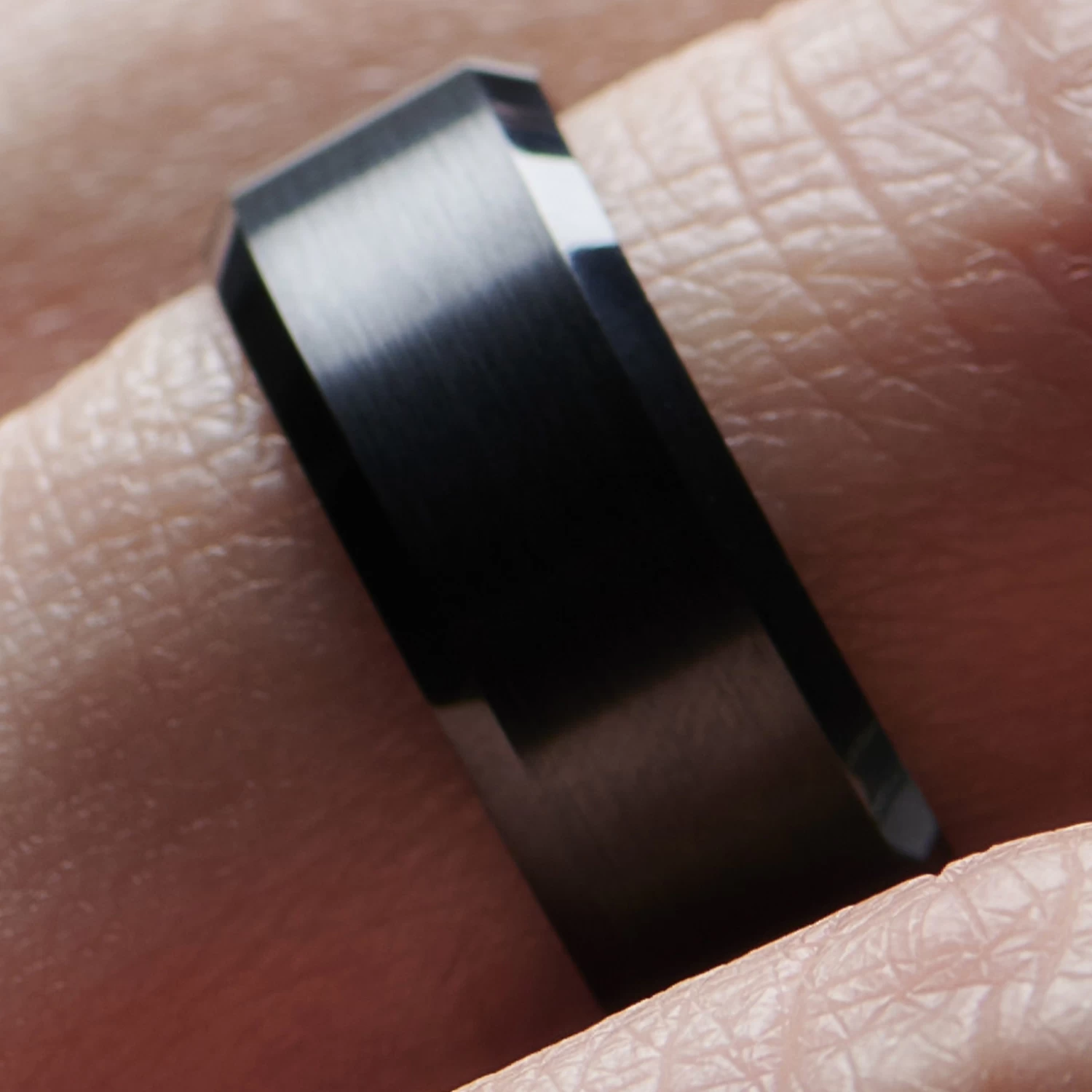 8 Mm Black Ceramic With Polished Edges Ring - Image 5