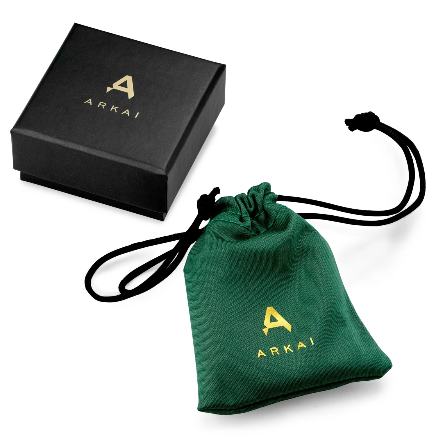 Orisun | Gold-Tone & Mahogany Obsidian Circle Box Chain Necklace - Image 12