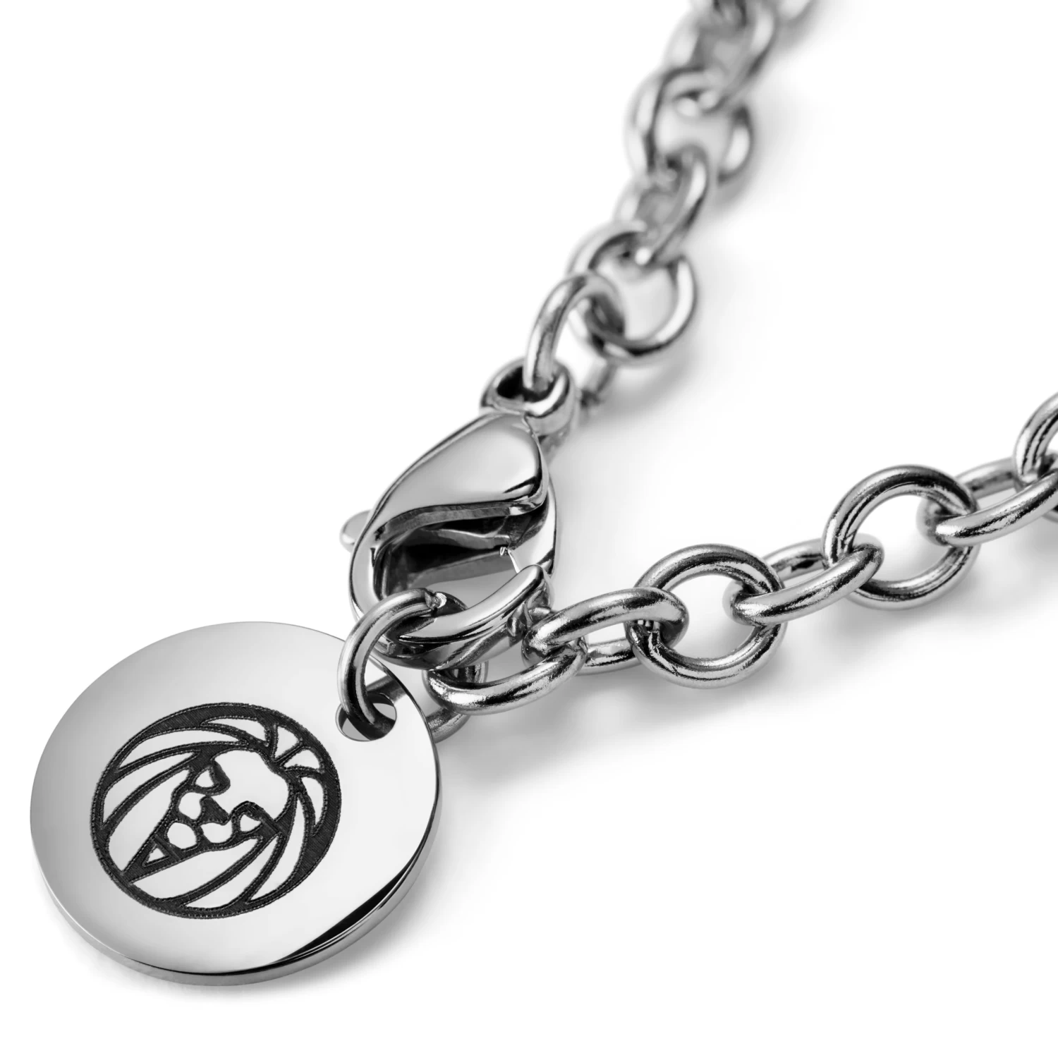 Silver-Tone Stainless Steel With Black & Silver-Tone Cable Cross Cable Chain Necklace - Image 3