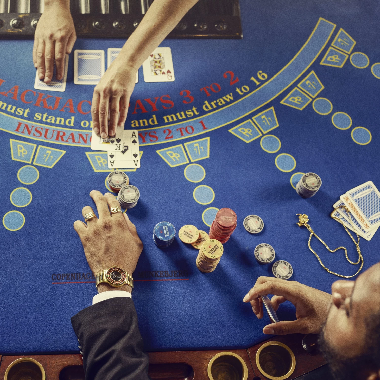 Ace | Gold-Tone Lucky 7 & Horseshoe Signet Ring - Image 3