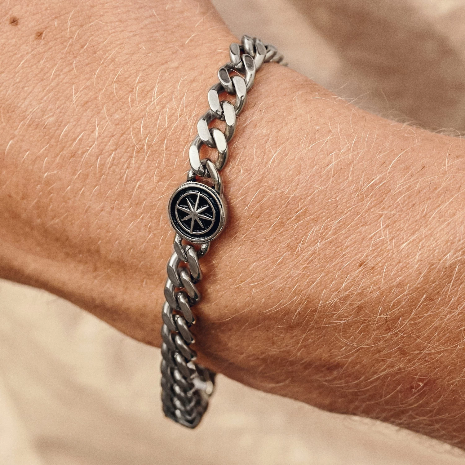 Atlas | Silver-tone Stainless Steel North Star Bracelet - Image 11