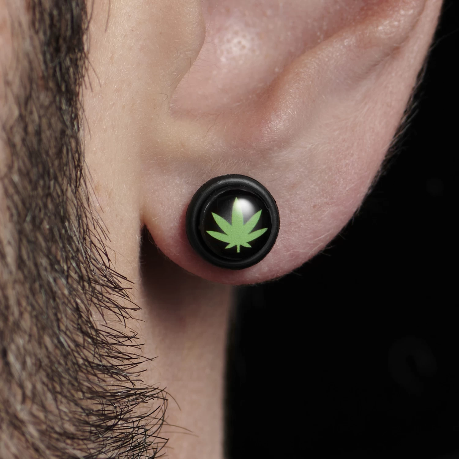 Hemp Leaf Magnetic Earring - Image 6