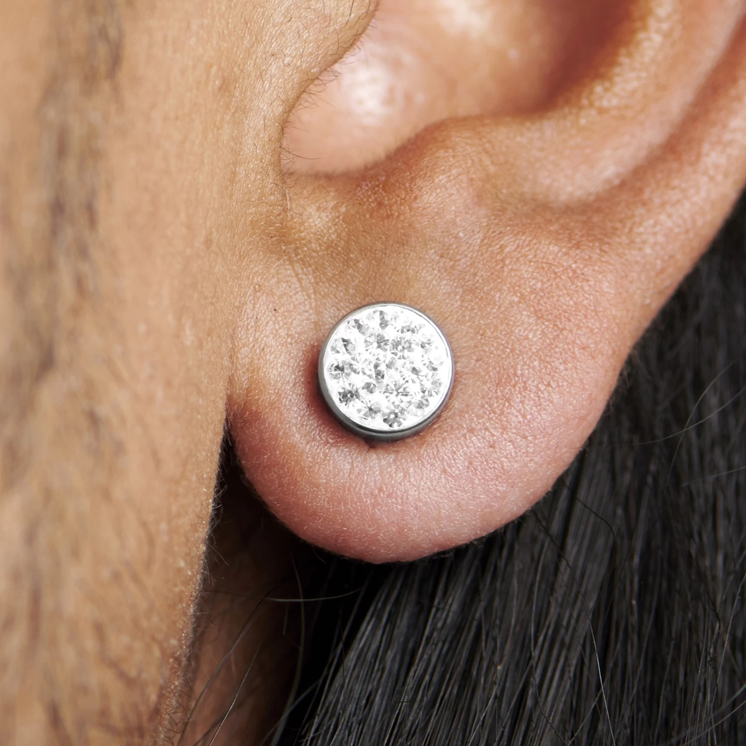 8 Mm Round Zirconia Magnetic Earring - Image 5