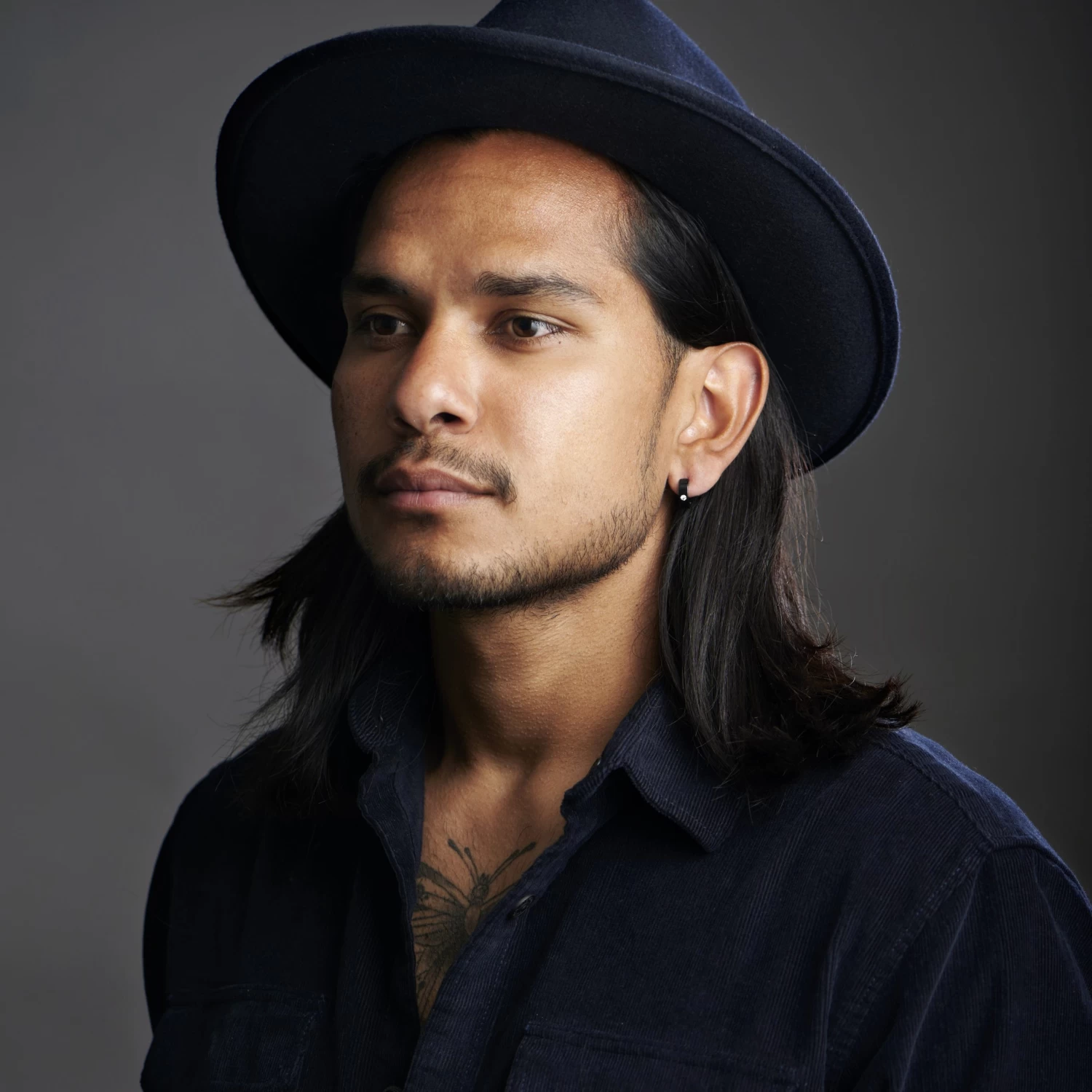 Sentio | Black Surgical Steel & Zirconia Clip-On Hoop Earring - Image 5