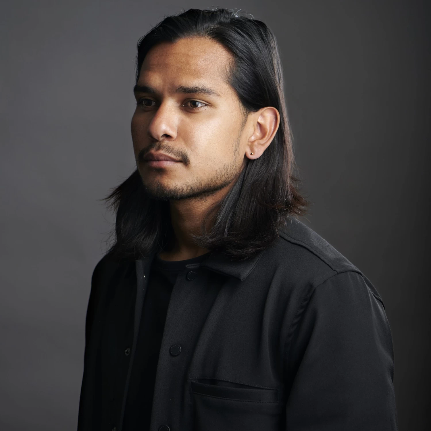 3 Mm Black Round Zirconia & Gold-Tone Stud Earring - Image 4