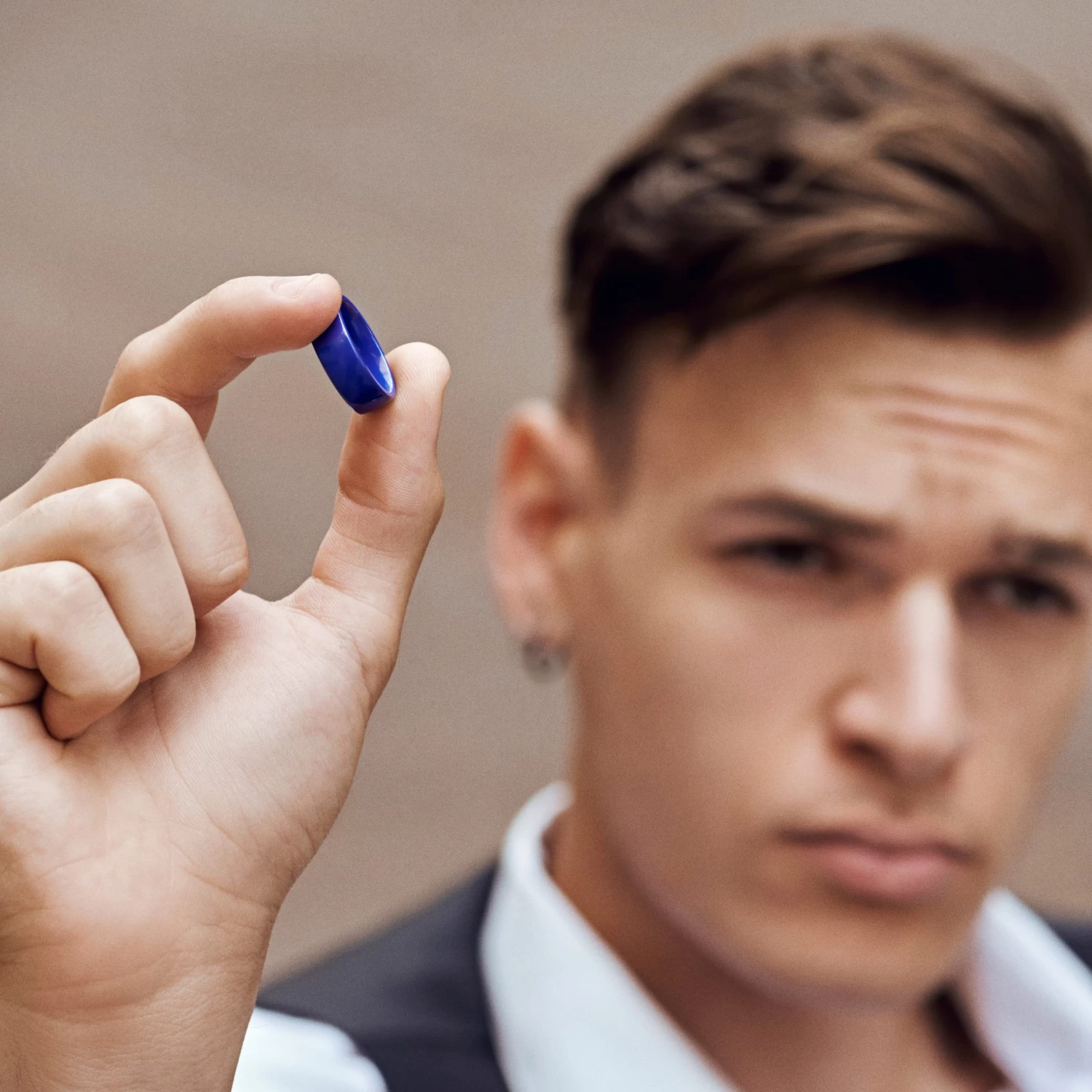 8 Mm Polished Navy Blue Ceramic Ring - Image 2