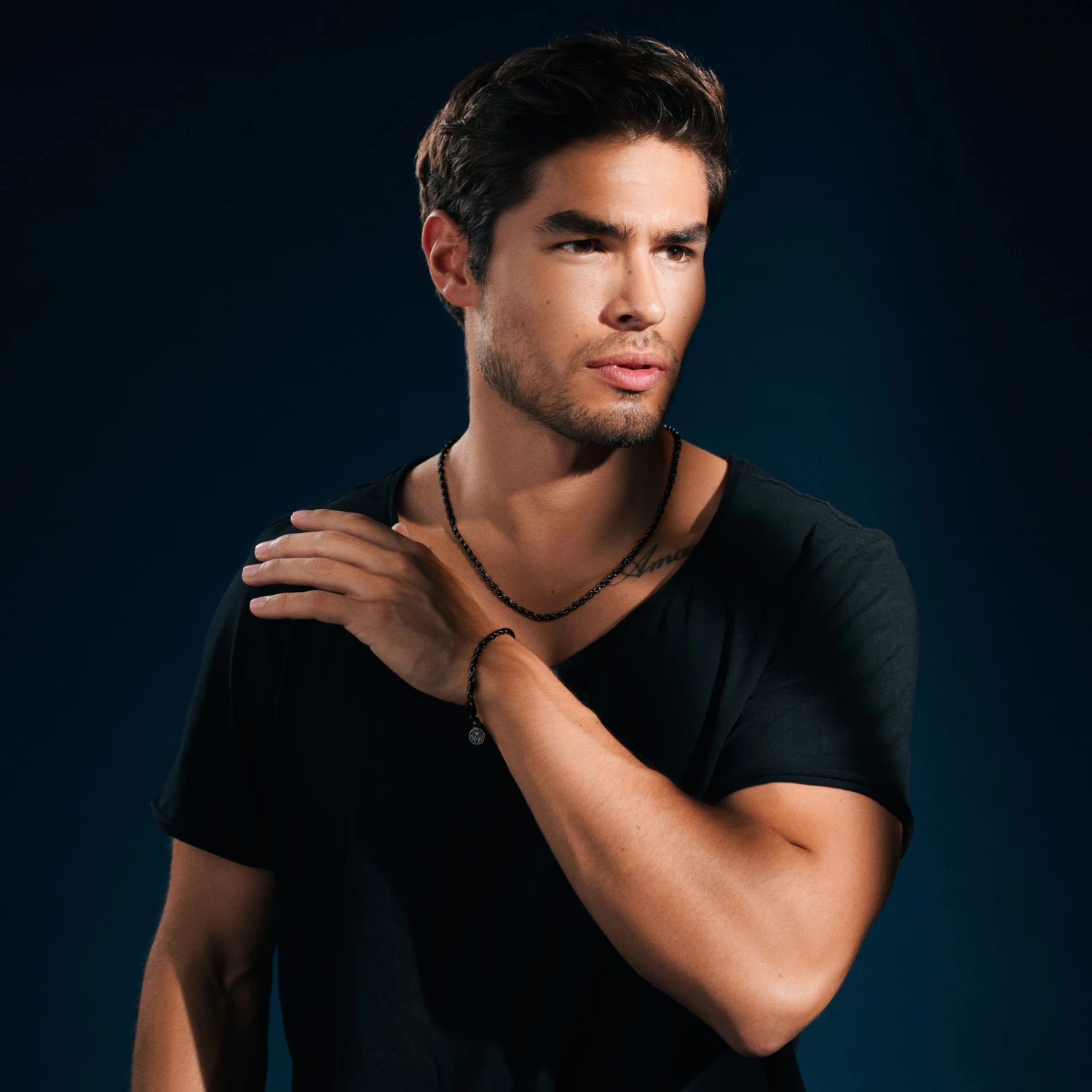 Essentials | 4 Mm Gunmetal Black Rope Chain Bracelet - Image 2