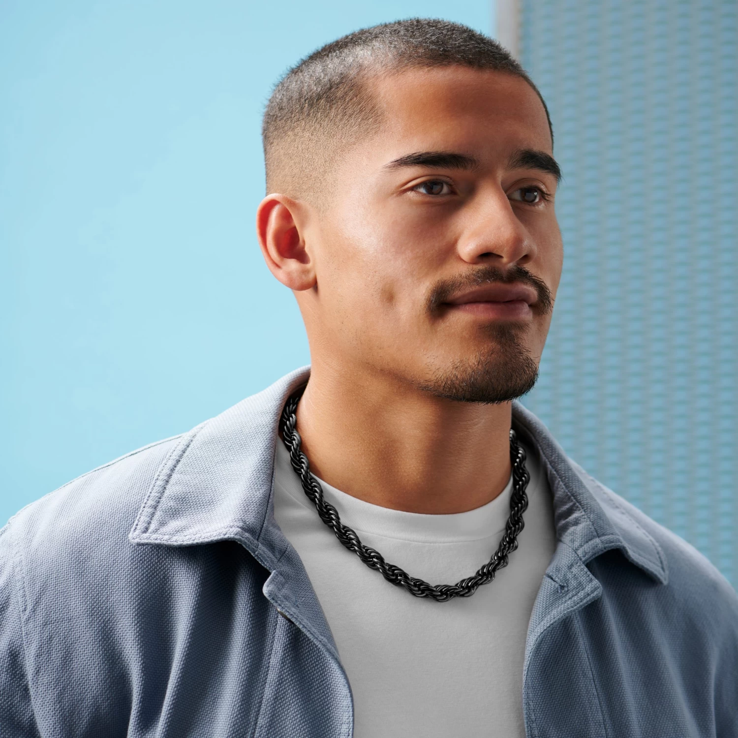 Amager | 10 Mm Gunmetal Stainless Steel Rope Chain Necklace - Image 4