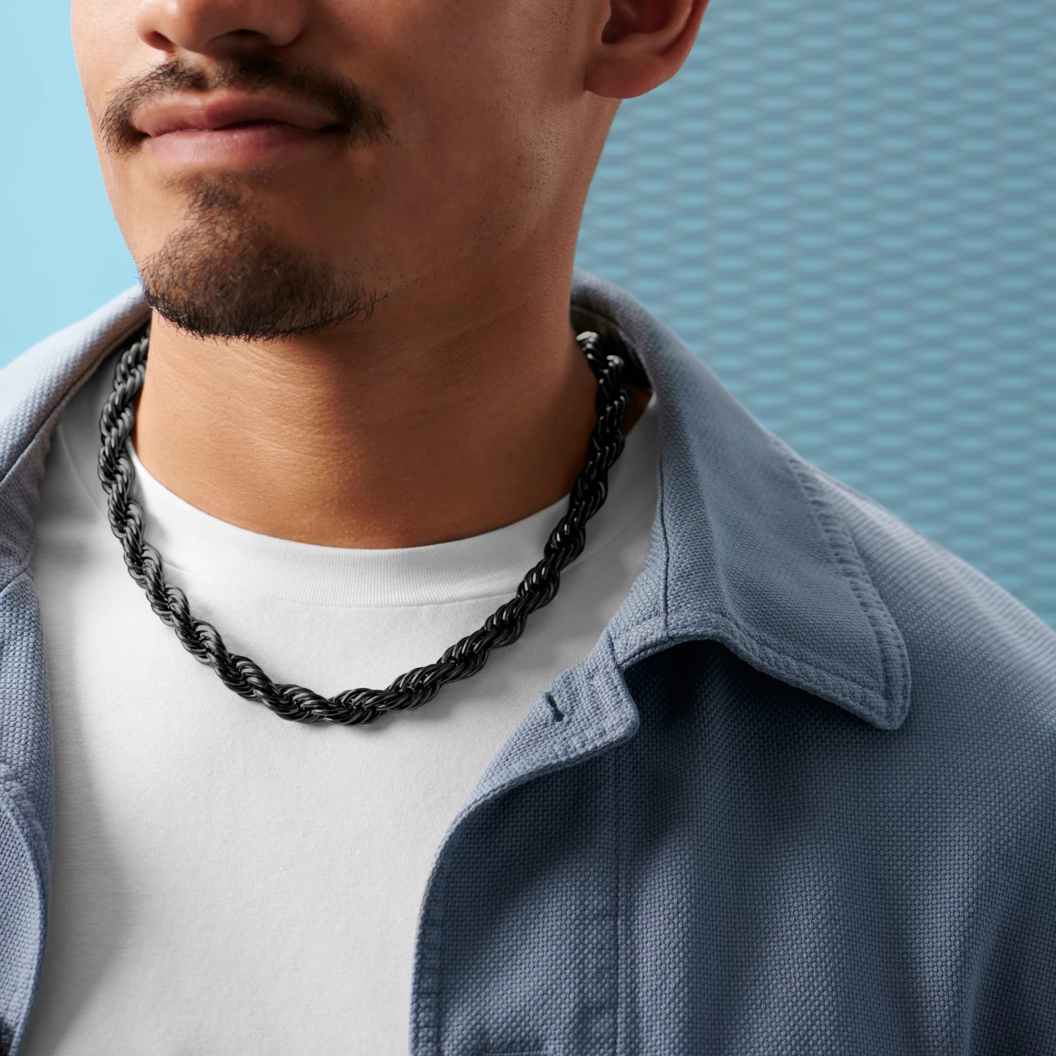 Amager | 10 Mm Gunmetal Stainless Steel Rope Chain Necklace - Image 3