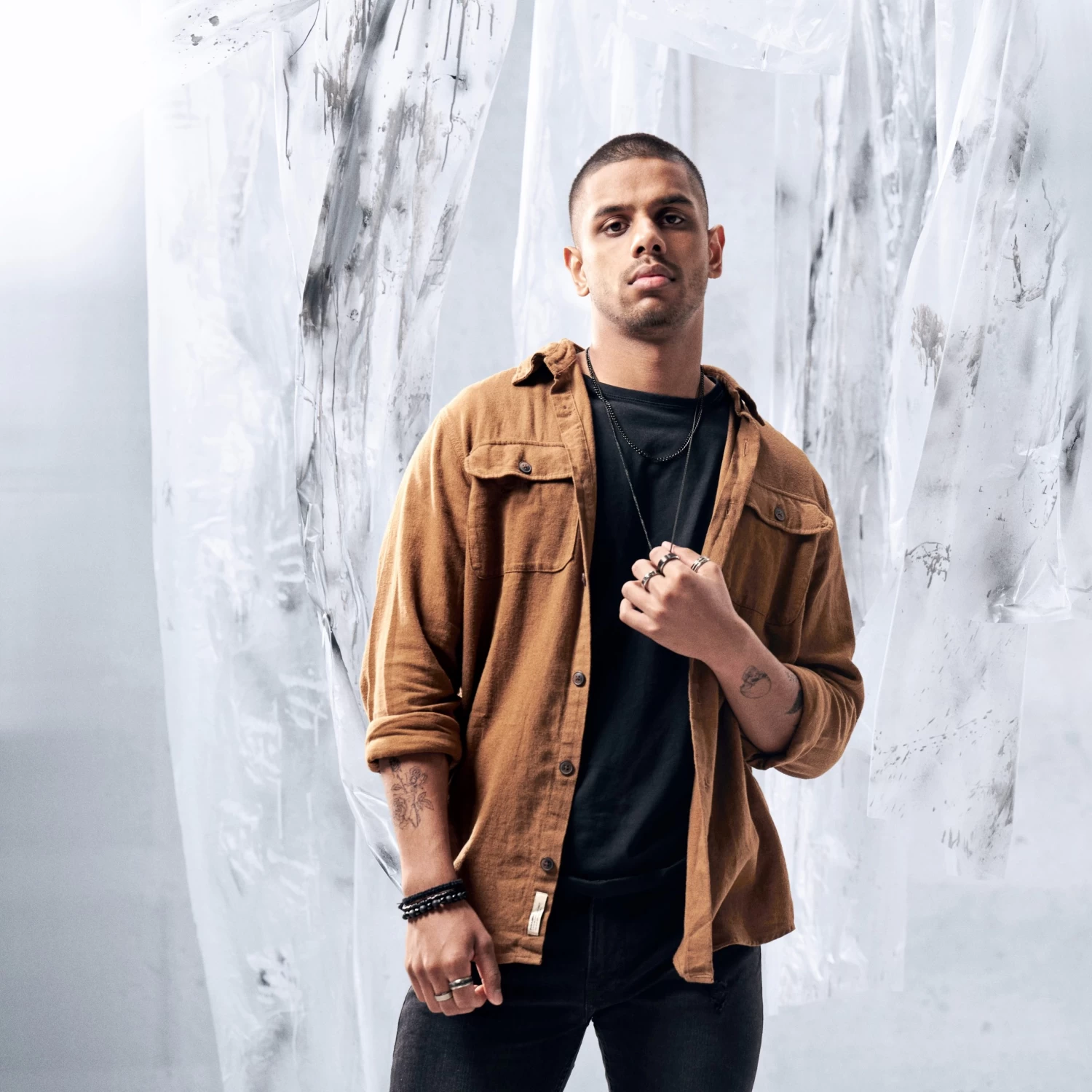 Aesop | 8 Mm Black Titanium With Silver-Tone Edges Ring - Image 5