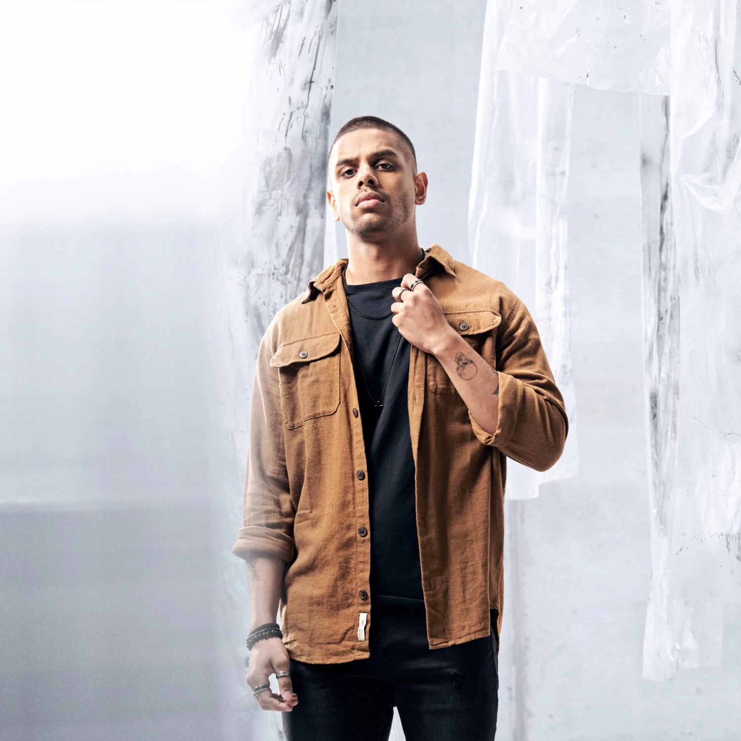 Aesop | 8 Mm Silver-Tone Titanium With Black Edges Ring - Image 5