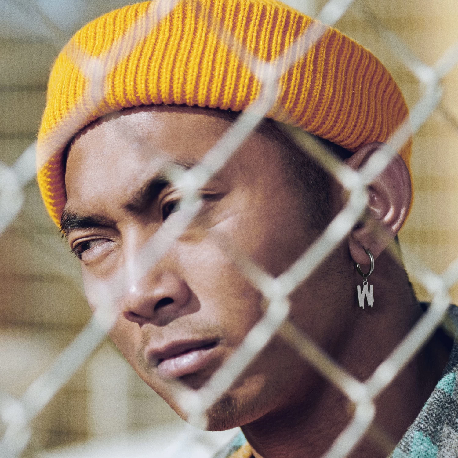 Fahrenheit | Silver-Tone Stainless Steel Melting Initial W Hoop Earring - Image 2